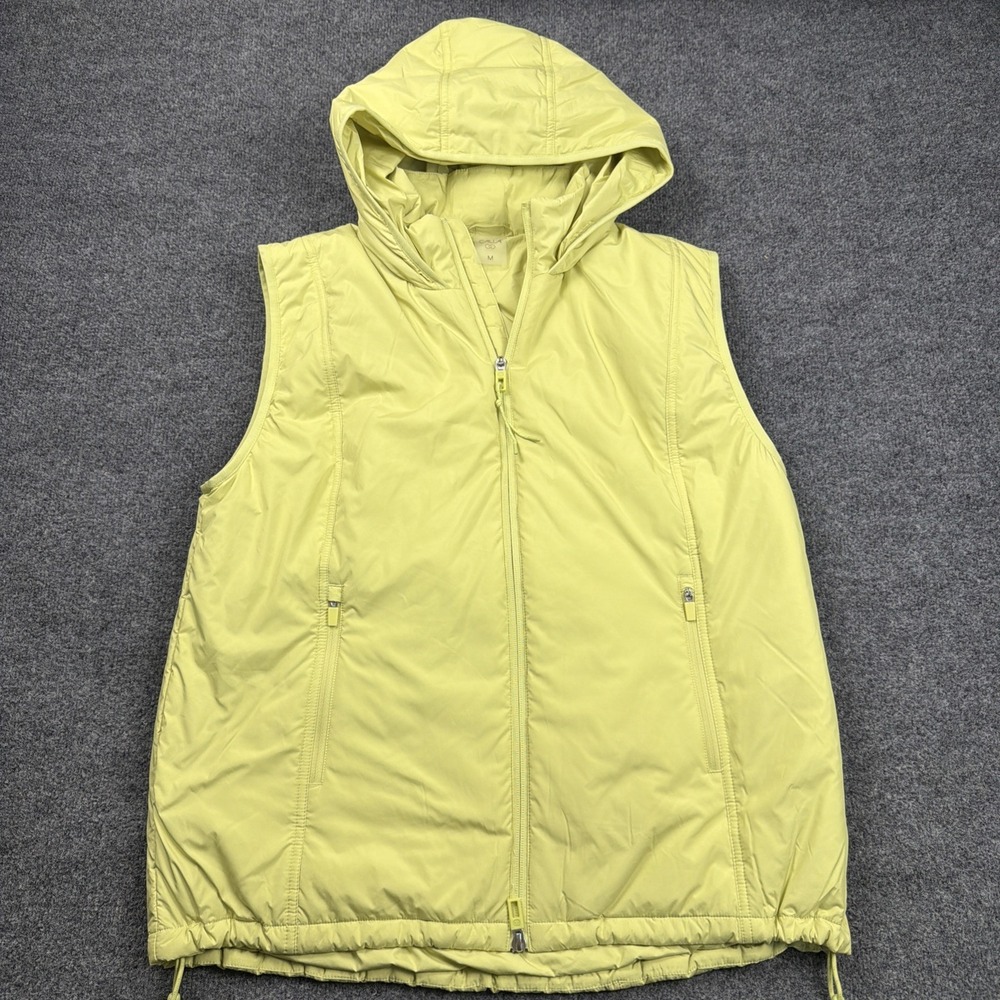 Calia Carrie Underwood Womens‎ Hooded Puffer Vest Medium Neon Green
